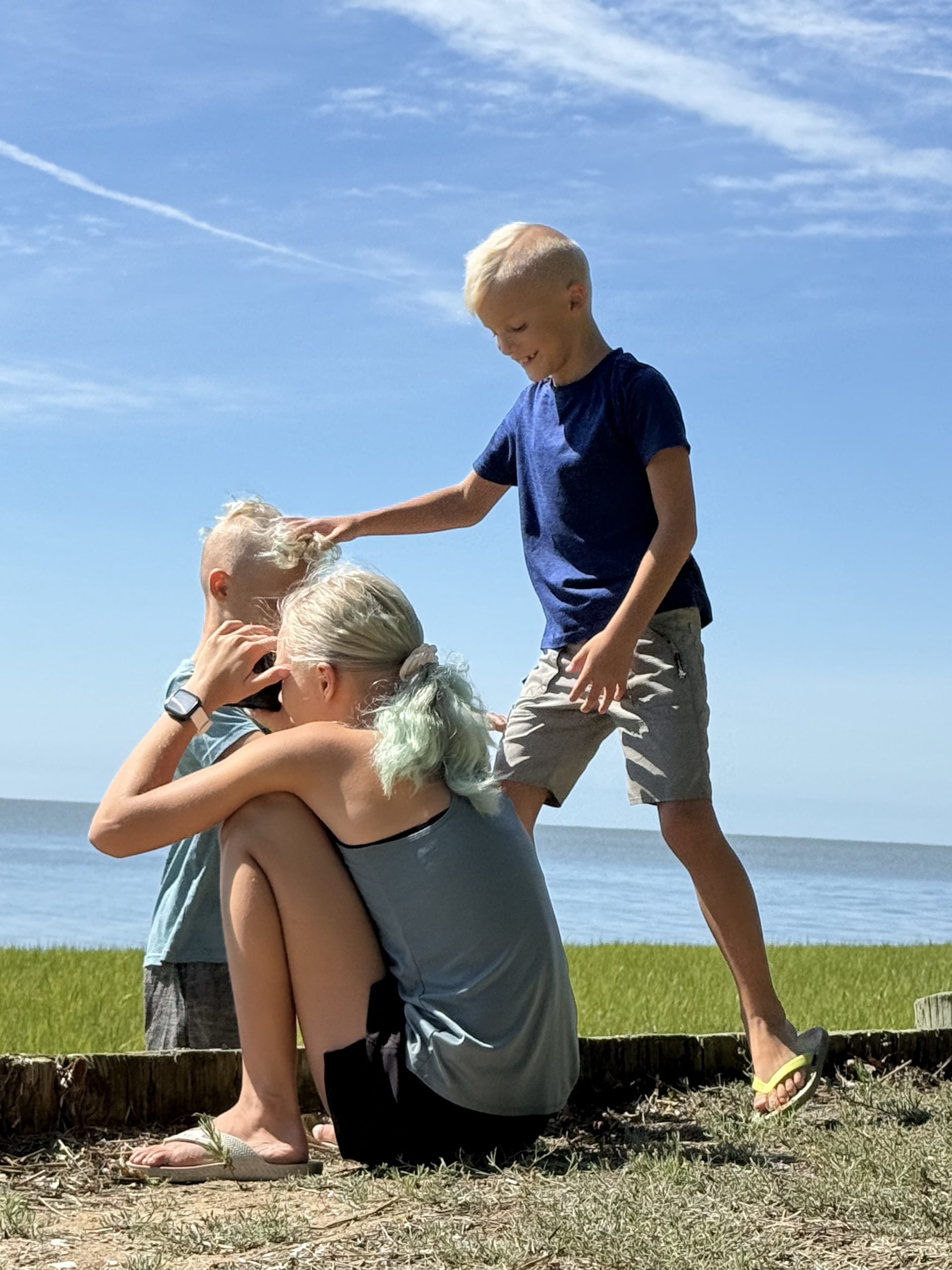kids enjoying sun-safe travel routine